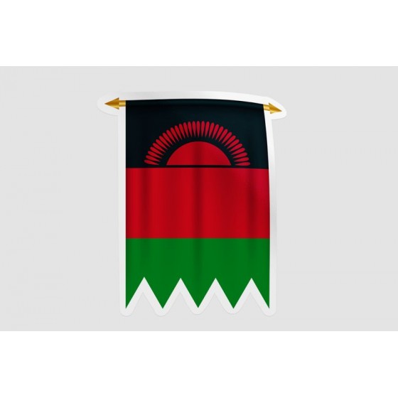 Malawi Flag Style 16 Sticker