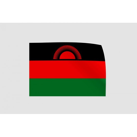 Malawi Flag Style 17 Sticker