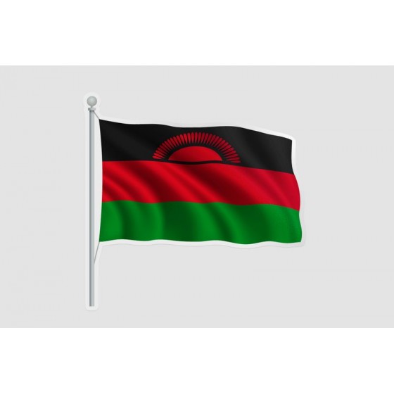 Malawi Flag Style 20 Sticker