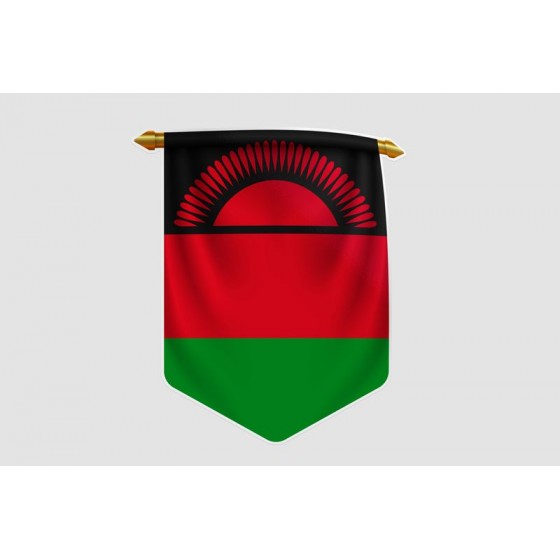 Malawi Flag Style 4 Sticker