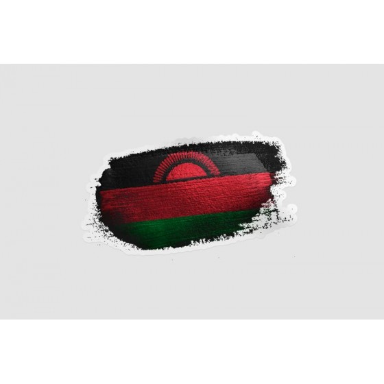 Malawi Flag Style 6 Sticker