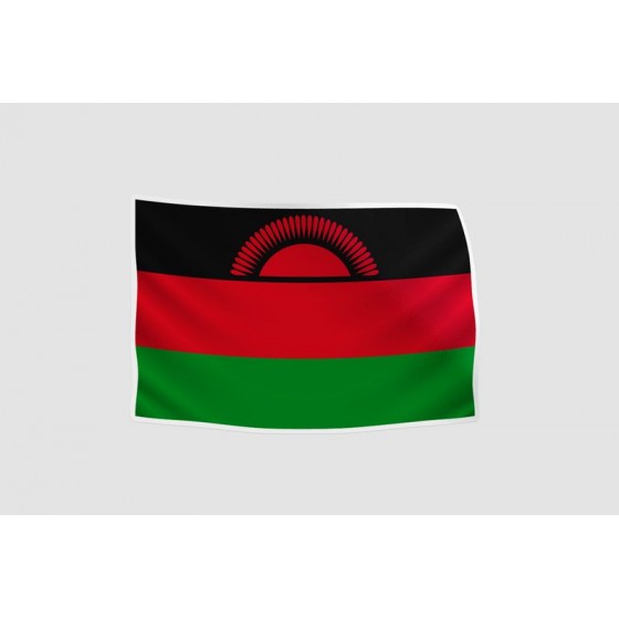 Malawi Flag Style 7 Sticker