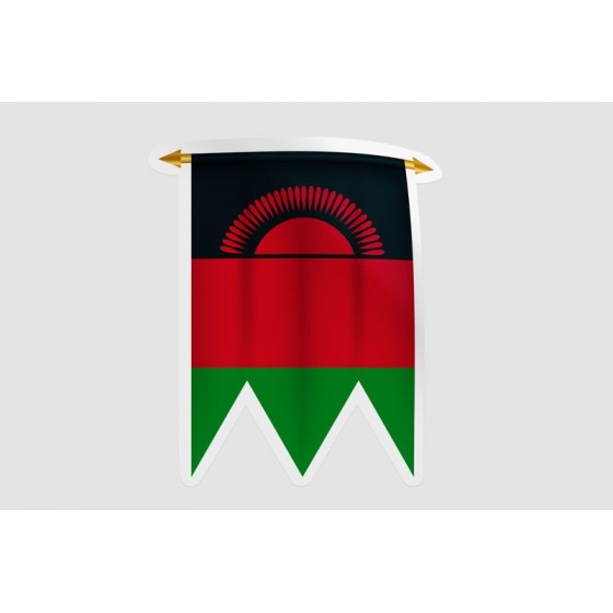 Malawi Flag Style 8 Sticker