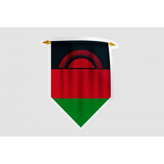 Malawi Flag Style 9 Sticker