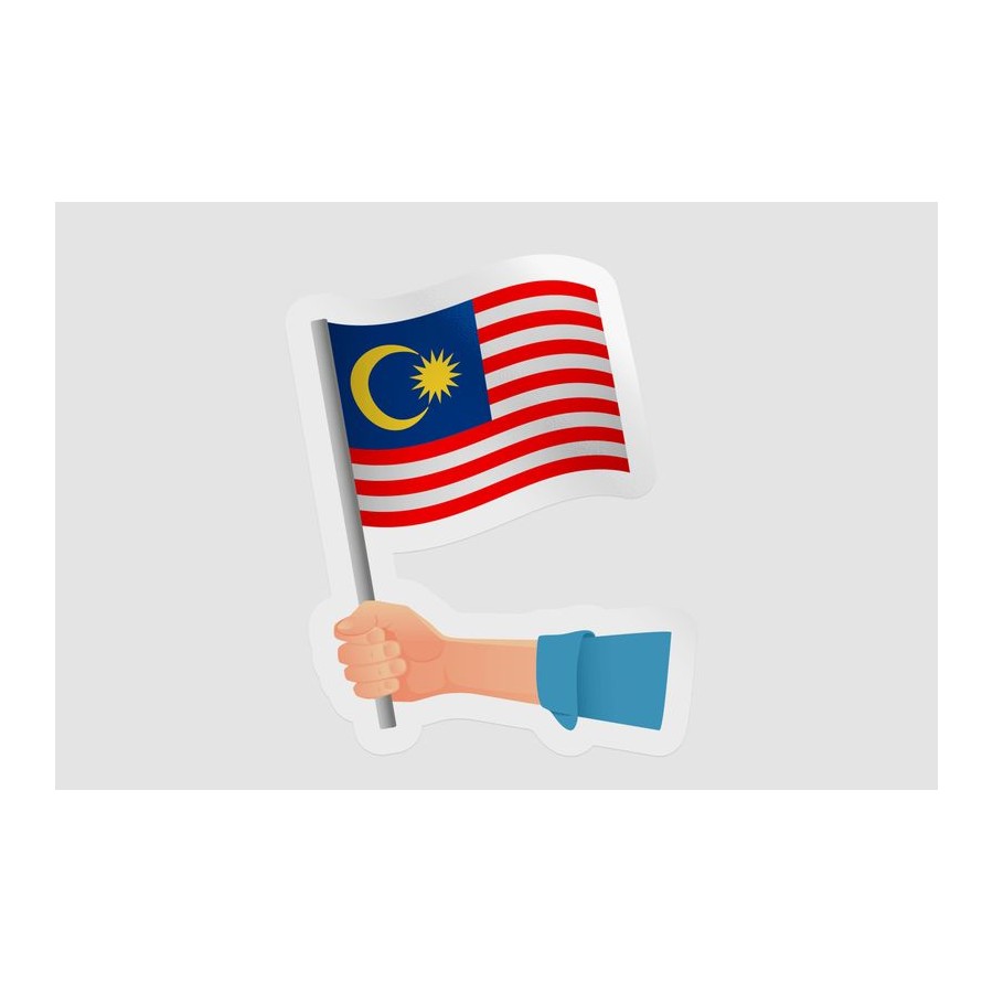 Malaysia Flag Style 14 Sticker DecalsHouse