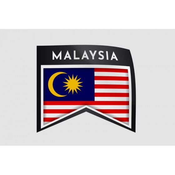 Malaysia Flag Style 15 Sticker