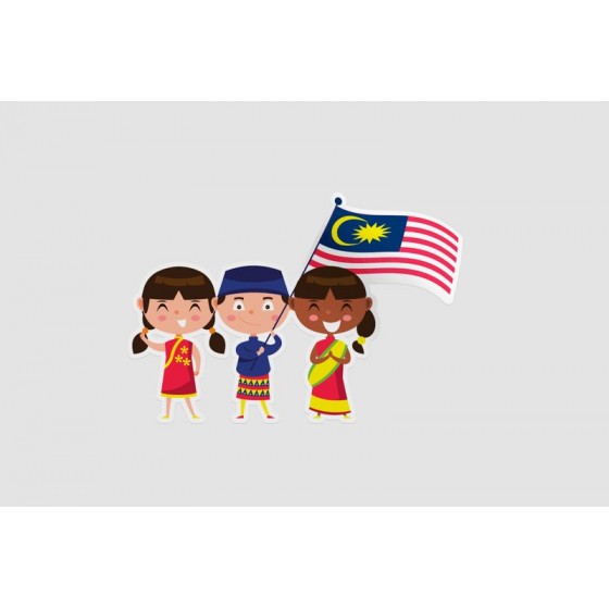 Malaysia Flag Style 2 Sticker
