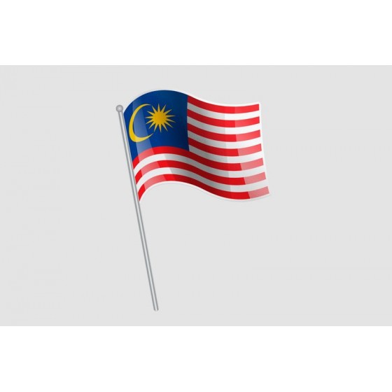 Malaysia Flag Style 24 Sticker