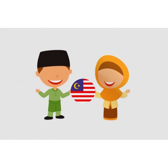 Malaysia Flag Style 28 Sticker