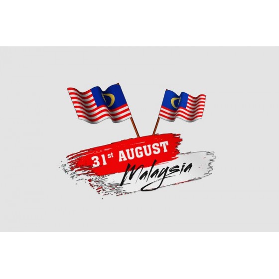 Malaysia Flag Style 7 Sticker