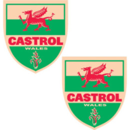 2x Castrol Wales Stickers Decals - DecalsHouse