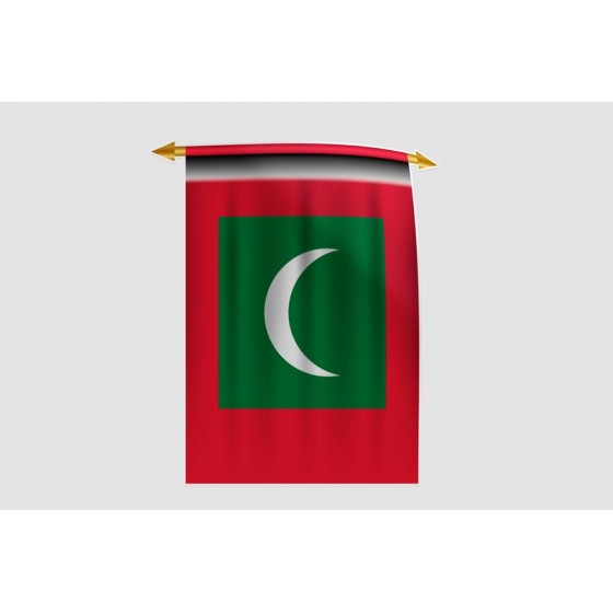 Maldives Flag Style 11 Sticker