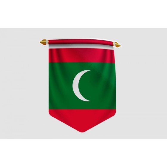 Maldives Flag Style 2 Sticker