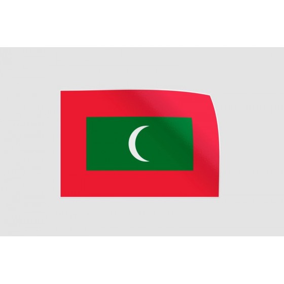Maldives Flag Style 3 Sticker
