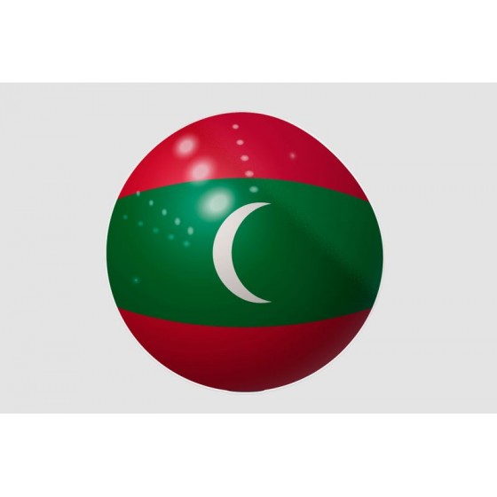 Maldives Flag Style 4 Sticker