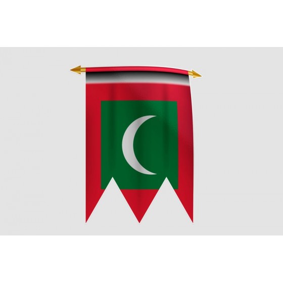 Maldives Flag Style 7 Sticker