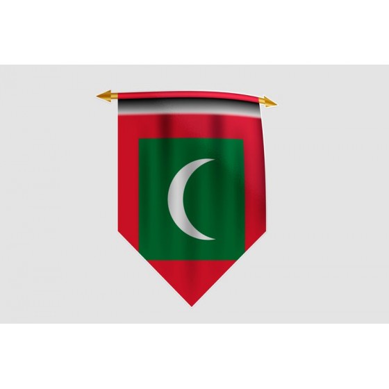 Maldives Flag Style 8 Sticker