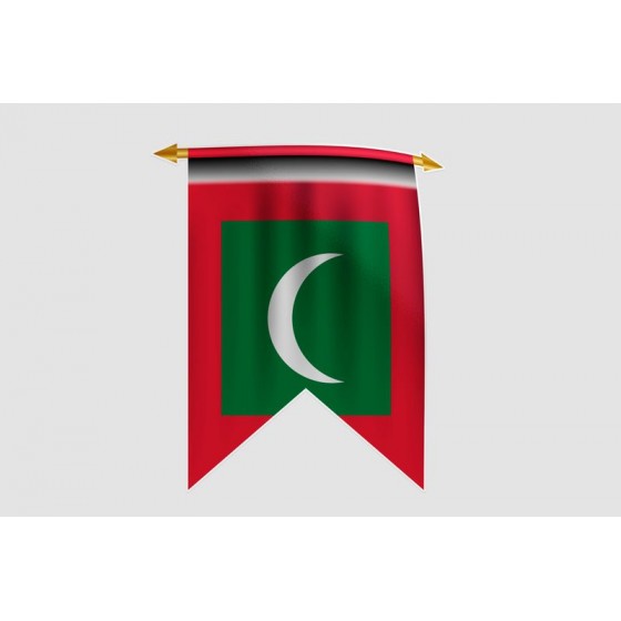 Maldives Flag Style 9 Sticker