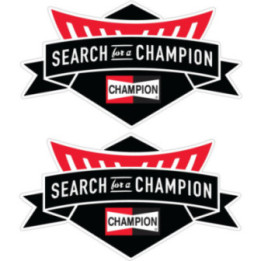 2x Champion Style 4 Stickers Decals - DecalsHouse