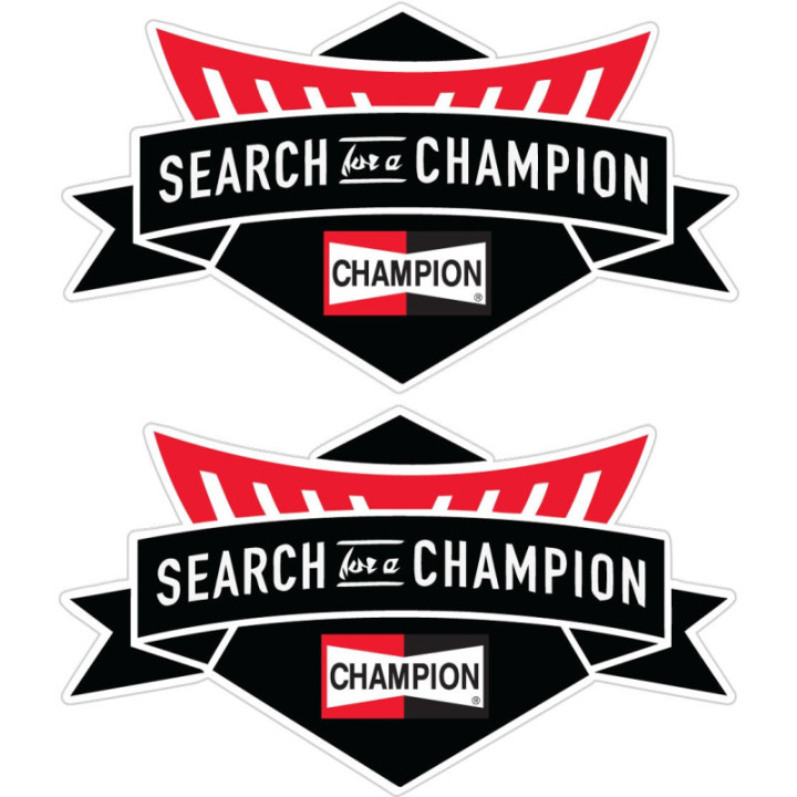 2x Champion Style 4 Stickers Decals - DecalsHouse