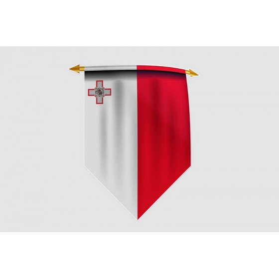 Malta Flag Style 4 Sticker