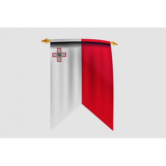 Malta Flag Style 5 Sticker