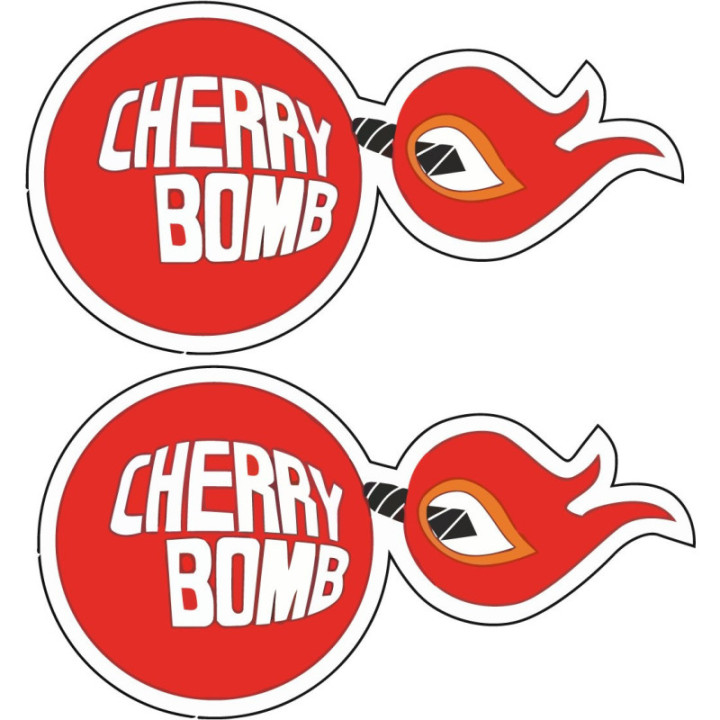 2x Cherry Bomb Stickers Decals - DecalsHouse