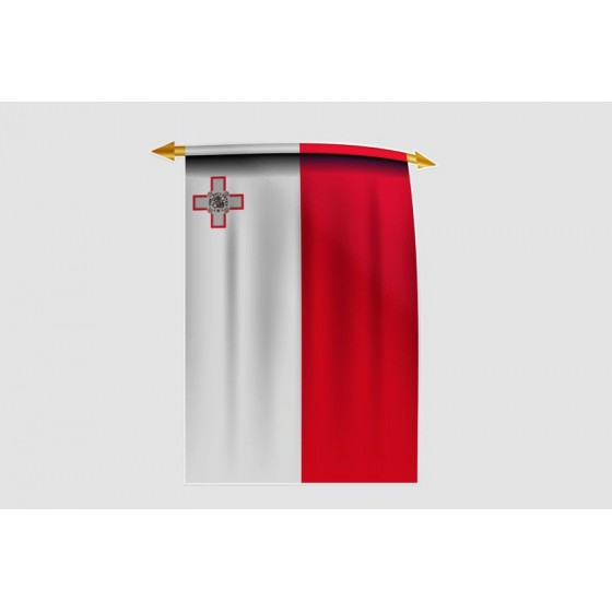 Malta Flag Style 7 Sticker