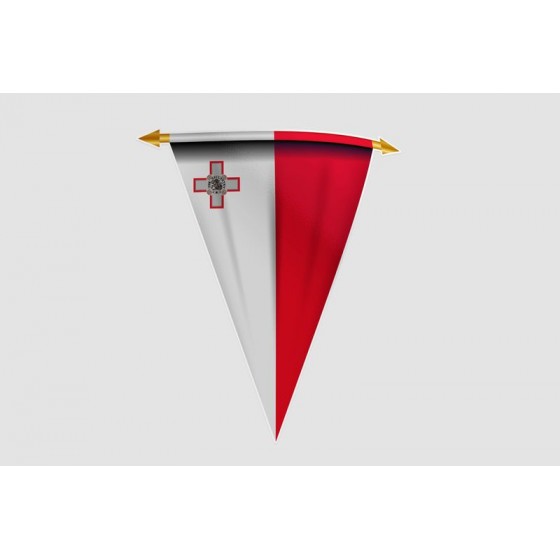 Malta Flag Style 9 Sticker