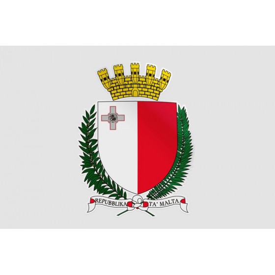 Malta National Emblem Sticker