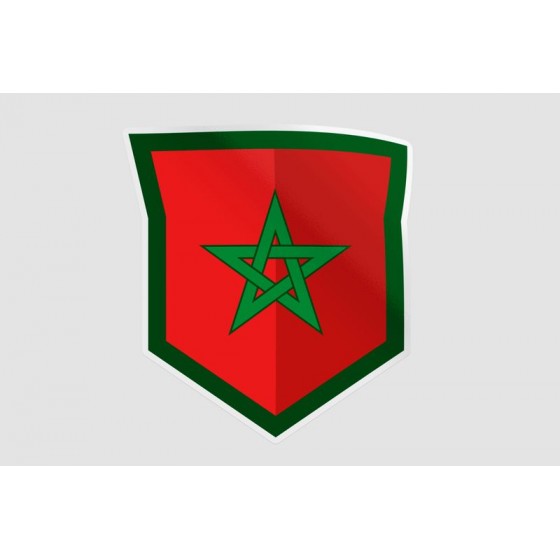 Maroc Flag Style 10 Sticker