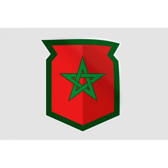 Maroc Flag Style 12 Sticker
