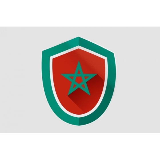 Maroc Flag Style 19 Sticker