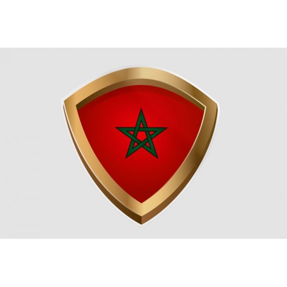 Maroc Flag Style 26 Sticker