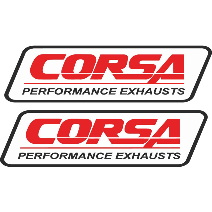 Corsa Performance Exhaust Stickers – Corvette Camaro Track Decals (2-Pack)