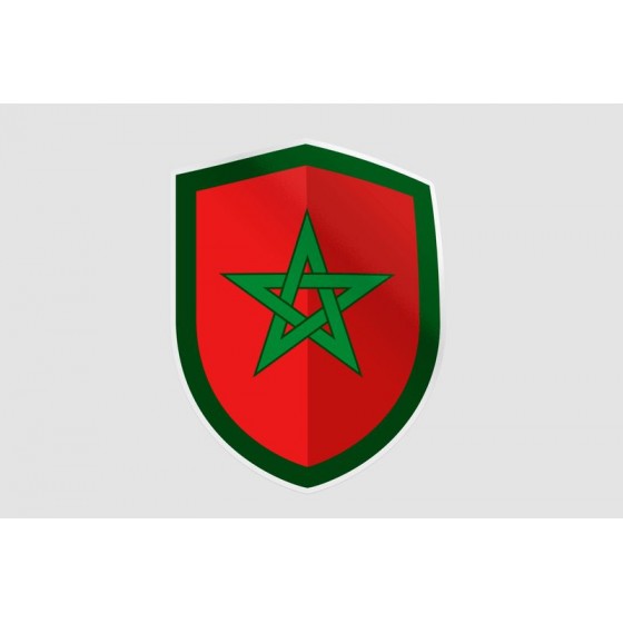Maroc Flag Style 4 Sticker