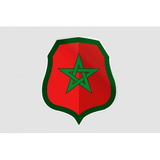 Maroc Flag Style 6 Sticker