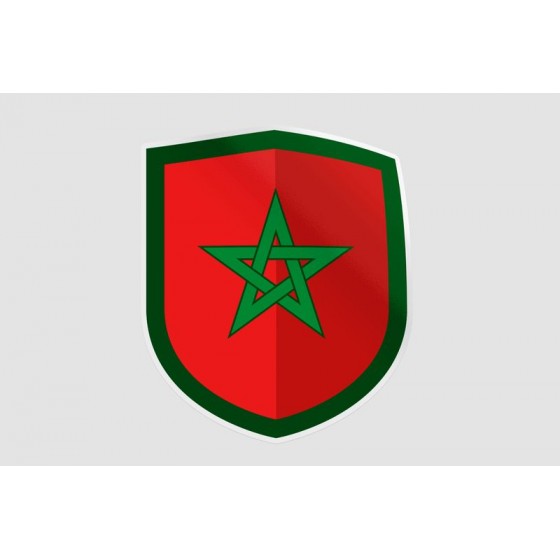 Maroc Flag Style 7 Sticker