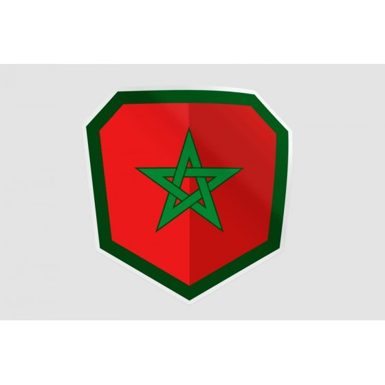 Maroc Flag Style 8 Sticker