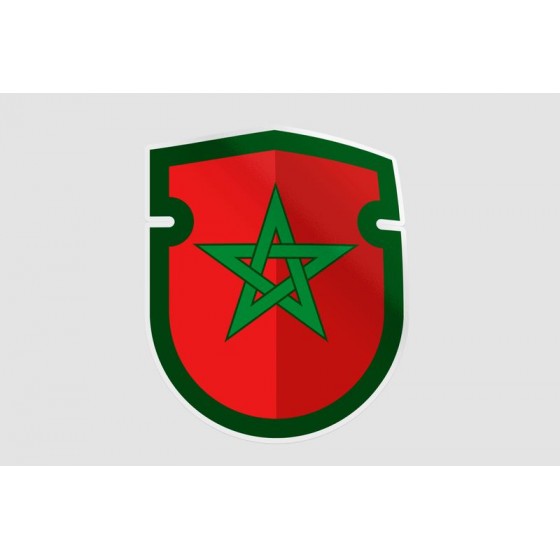 Maroc Flag Style 9 Sticker