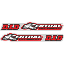 DID Renthal Racing Stickers – Chain Handlebars MX Sponsor Decals (2-Pack)
