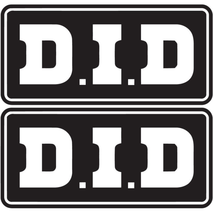 2x D.I.D Style 2 Stickers Decals - DecalsHouse