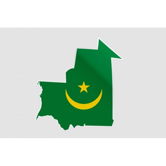 Mauritania Map Sticker