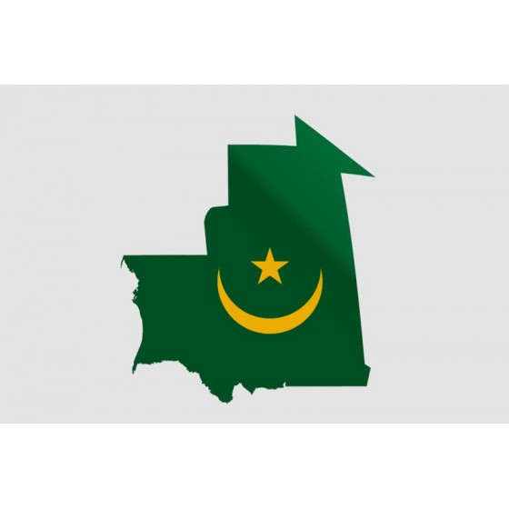 Mauritania Map Style 3 Sticker