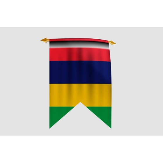 Mauritius Flag Style 2 Sticker