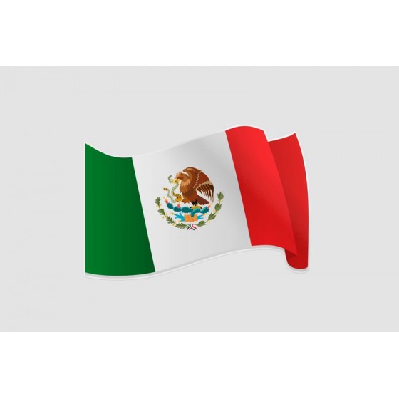 Mexico Flag Style 10 Sticker