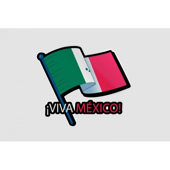 Mexico Flag Style 11 Sticker