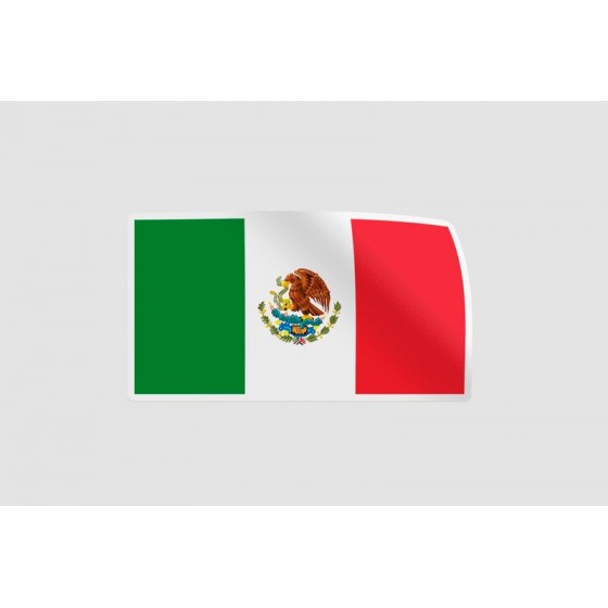 Mexico Flag Style 12 Sticker