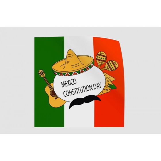 Mexico Flag Style 13 Sticker