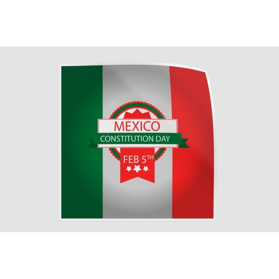 Mexico Flag Style 14 Sticker